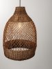 Lampa wisząca rattanowa boho rustykalna industrialna nad stół do salonu sypialni ściemnialna Luces Exclusivas